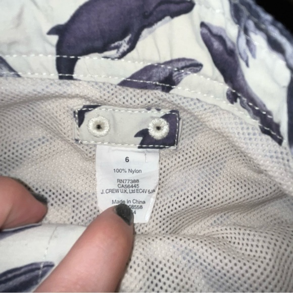 Kid's Crewcuts Whale Print Swimsuit Board Shorts - Picture 7 of 8